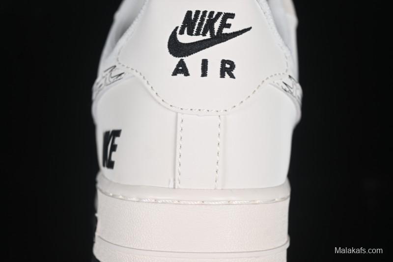 Nike Air Force 1 '07 Low Casual Sneakers with Multi-Swoosh Design - HH7518-046