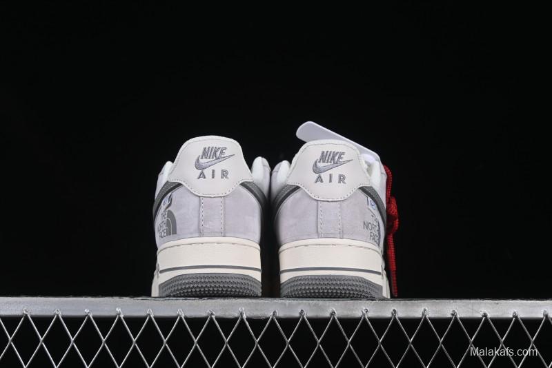 Nike Air Force 1 '07 Low The North Face Collaboration Grey Pigskin Grey Sole Low-Top Casual Sneakers - XZ6188-915
