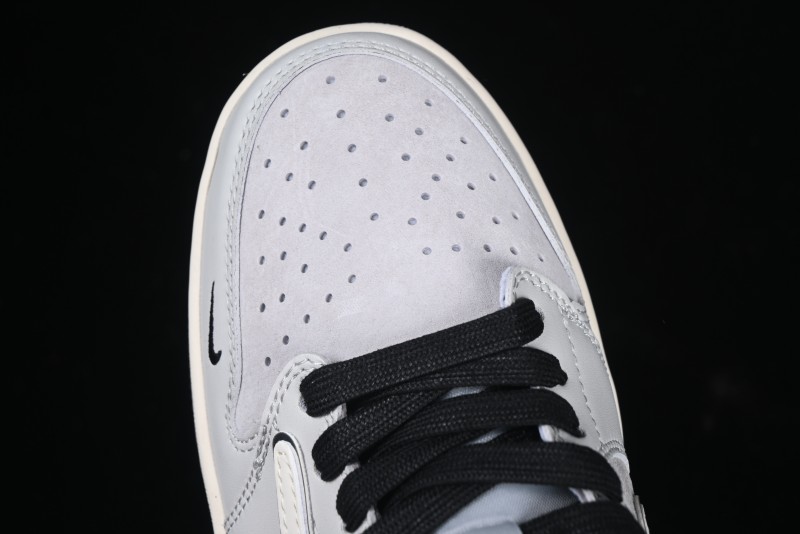 Nike Travis Scott x Fragment Design x Air Jordan 1 Low OG SP AJ1 Retro Sneakers in Summer Cicada Grey - XZ6898-001