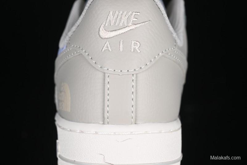 Nike Air Force 1 '07 Low The North Face Collaboration Light Blue Gum Sole Low-Top Casual Sneakers - DM6688-022