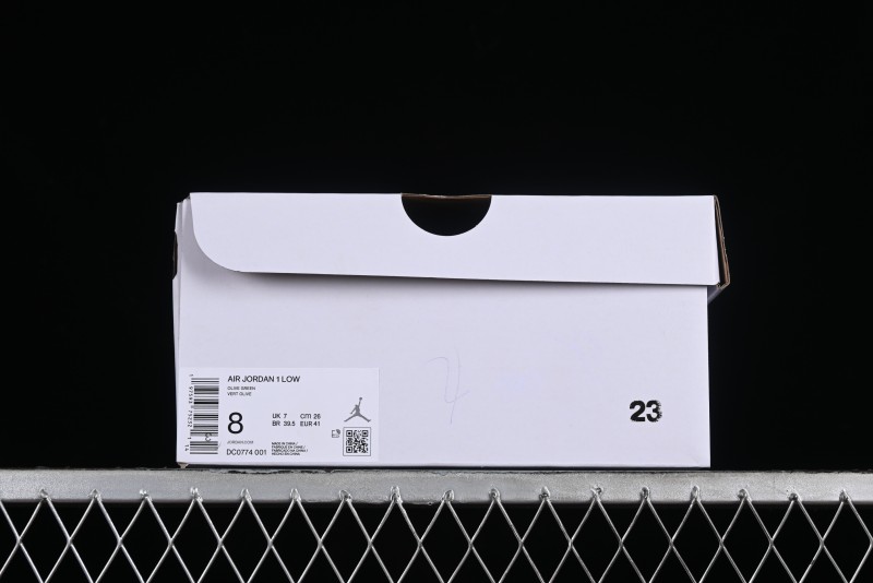 Nike Air Jordan 1 Low AJ1 Custom Black Green Low-Top Culture Casual Sneakers - DC0774-001