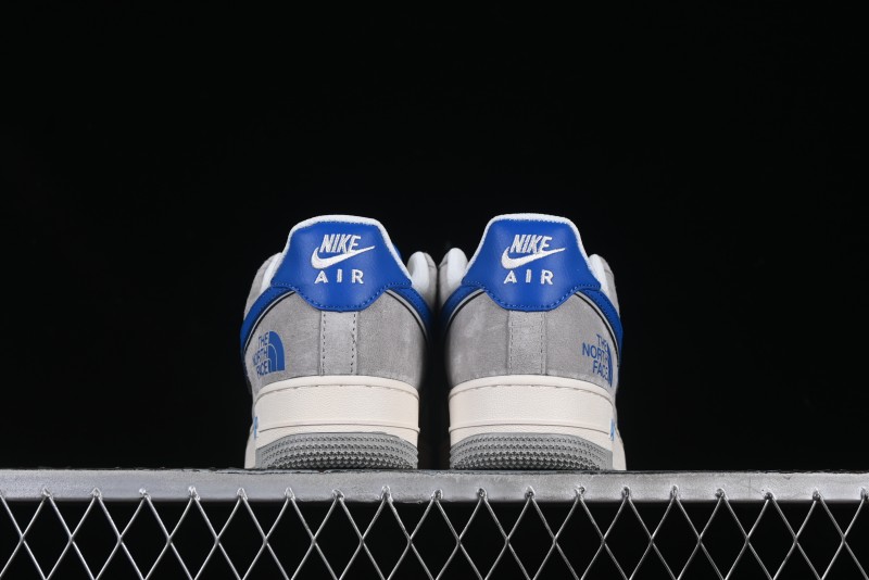 Nike Air Force 1 '07 Low The North Face Collaboration Grey Blue Swoosh Casual Shoes - XZ6188-745