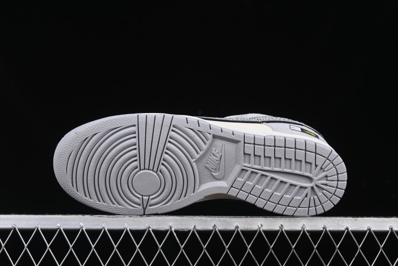 Nike SB Dunk Low The North Face Year of the Snake Grey White Grey Swoosh Anniversary Custom Low-Top Casual Skate Shoes - KK1333-019