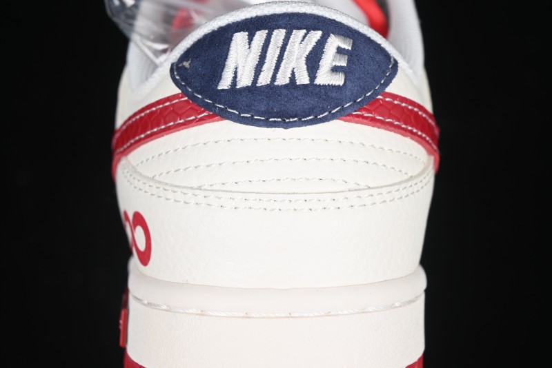 Nike SB Dunk Low Supreme Collaboration Year of the Snake Limited Edition Red Snake Print Anniversary Custom Low-Top Casual Sneakers - XS1086-015