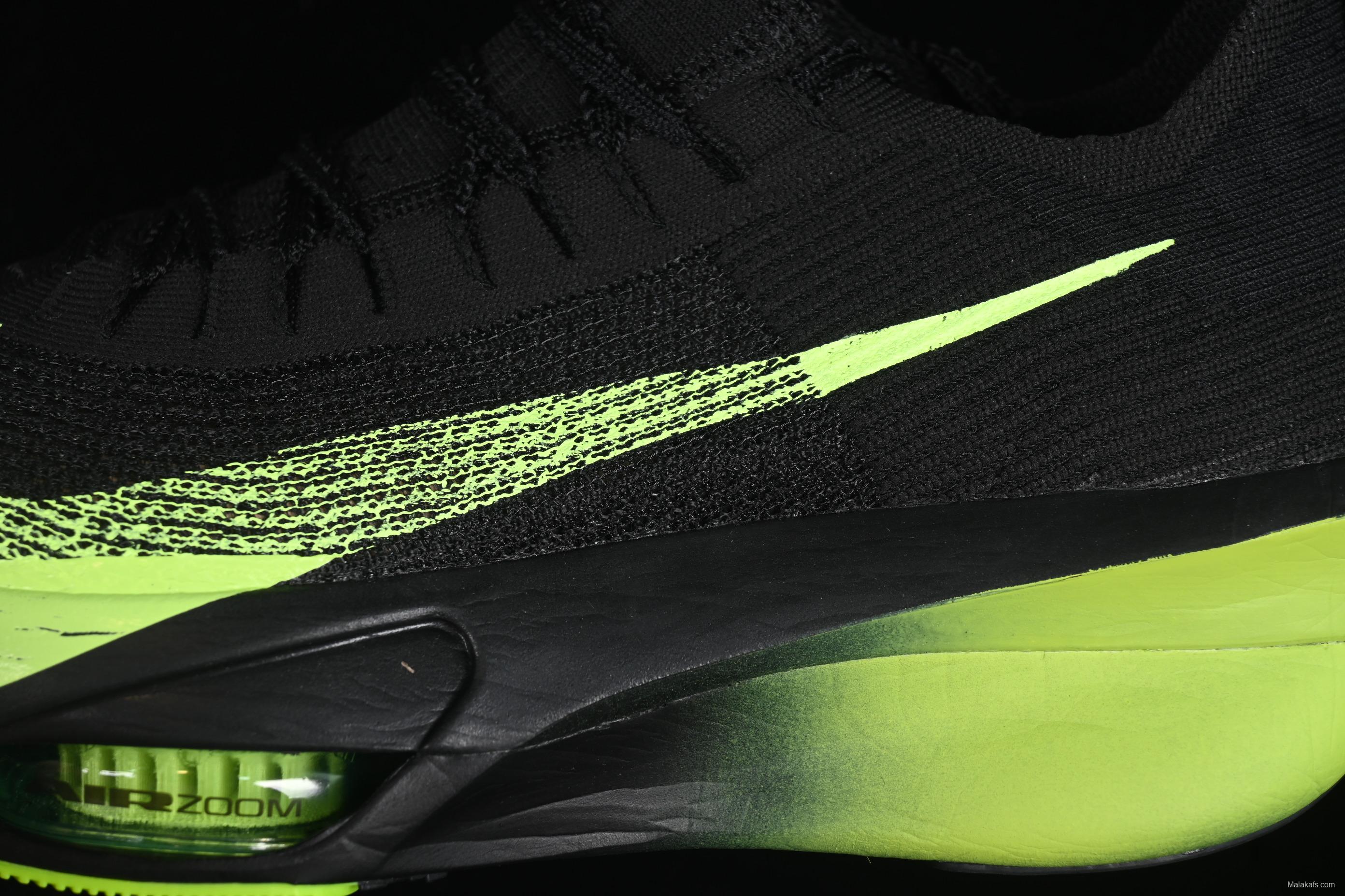 Nike Air Zoom Alphafly NEXT% 2 - Black & Volt Green Performance Running Shoes