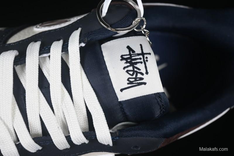 Nike Air Force 1 '07 Low Stussy Collaboration White Blue Chocolate Low-Top Casual Sneakers - KK1988-061