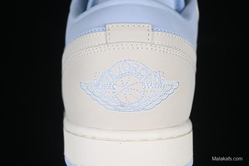 Nike Air Jordan 1 Low "Hydrogen Blue" Casual Sneakers with Retro Design - IB4003-407