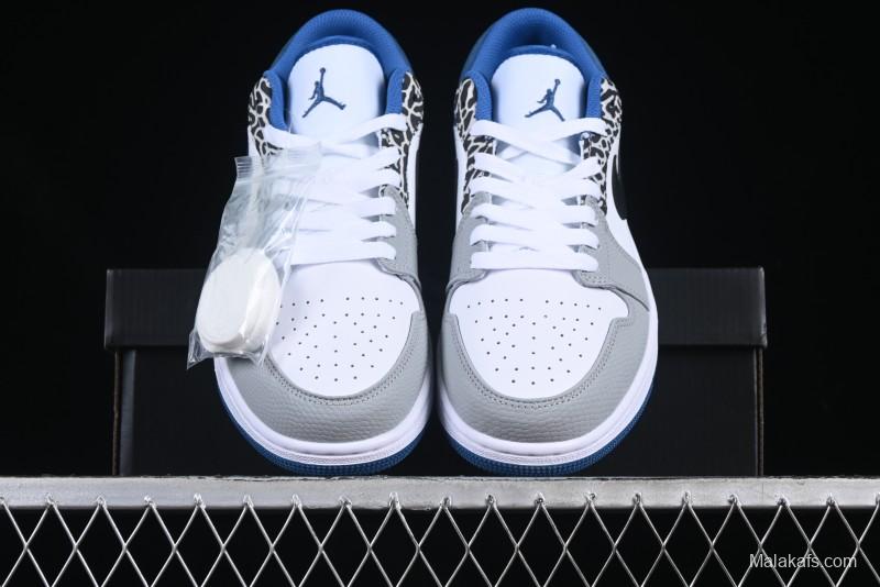 Nike Air Jordan 1 Low True Blue Retro Basketball Shoes - DM1199-140