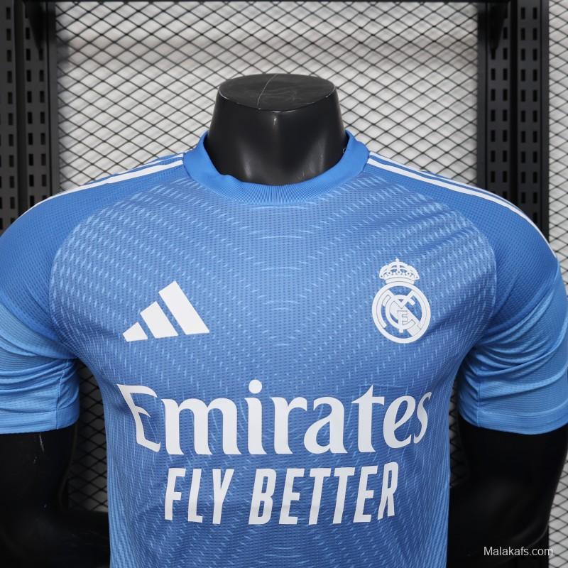 Player Version 25/26 Real Madrid Blue Goalkeeper Jersey