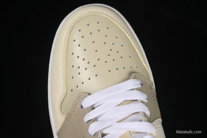 Nike Air Jordan 1 Low AJ1 Cream White Low-Top Casual Sneakers - HV6530-100