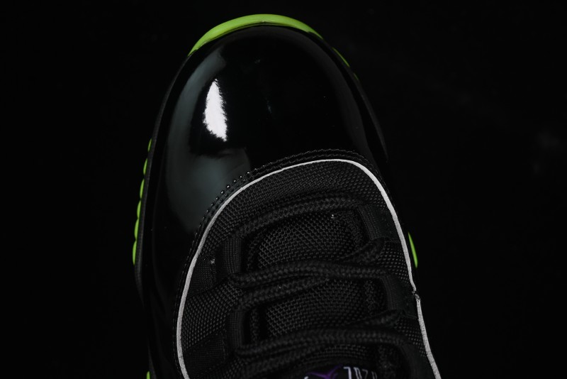 Nike Air Jordan 11 Retro CT8012-003 Basketball Shoes in Black & Guacamole Green