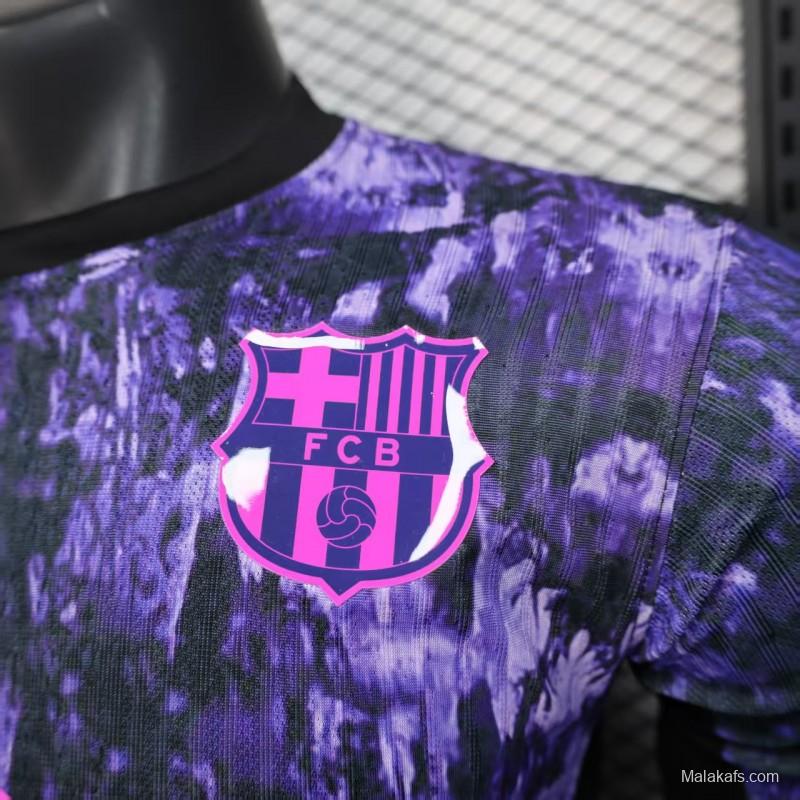 Player Version 25/26 FC Barcelona Purple with Marble Design Jersey
