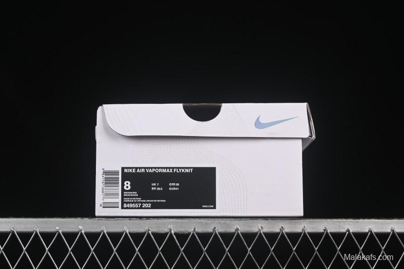 Nike Vapormax Flyknit Breathable Casual Running Shoes with Full-Length Air Cushion - 849557-202