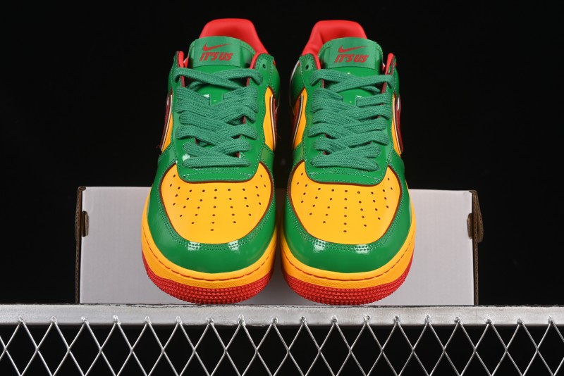 Nike Air Force 1'07 Low Lil Yachty Collaboration Casual Sneakers with Patent Leather and Multicolor Design - IH4383-300