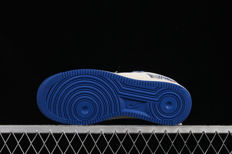 Nike Air Force 1 '07 Low Stussy Collaboration Gradient Denim Casual Sneakers - XS1958-586