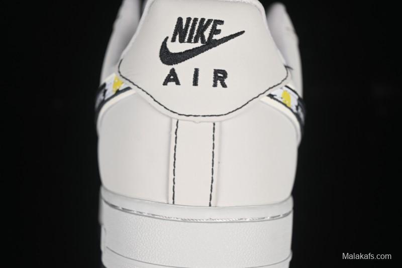 Nike Air Force 1'07 Low GD Collaboration Chrysanthemum Swoosh Casual Sneakers - DF0188-055