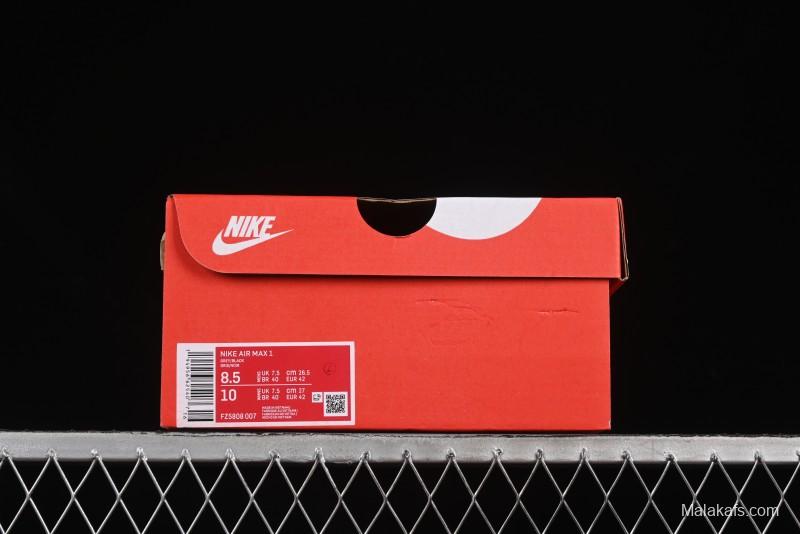 Nike Air Max 1 Retro Running Shoes with Half-Sole Air Cushion - FZ5808-007