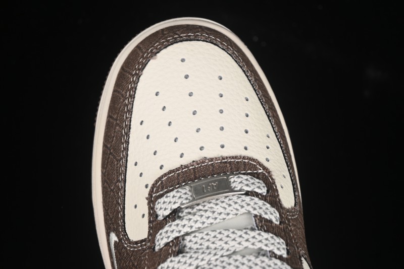Nike Air Force 1 '07 Low LV Collaboration Beige Grid Casual Sneakers - XS1958-552