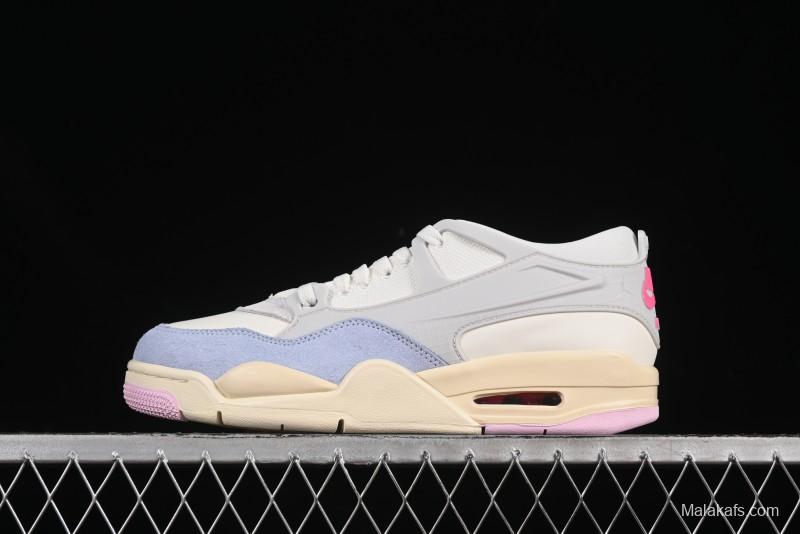 Nike Air Jordan 4 Remastered Retro Sneakers with Textile Mesh and Suede Upper - IB4466-025
