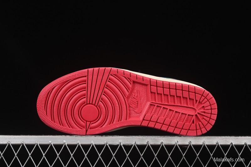 Nike Air Jordan 1 Low AJ1 Mismatched Swoosh Casual Sneakers - HV4511-133