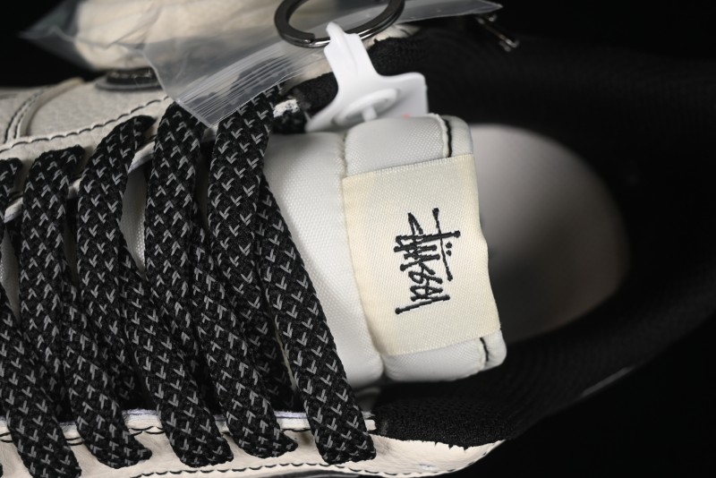 Nike Air Force 1'07 Low Stussy Collaboration Black Swoosh Casual Sneakers - HH7518-059