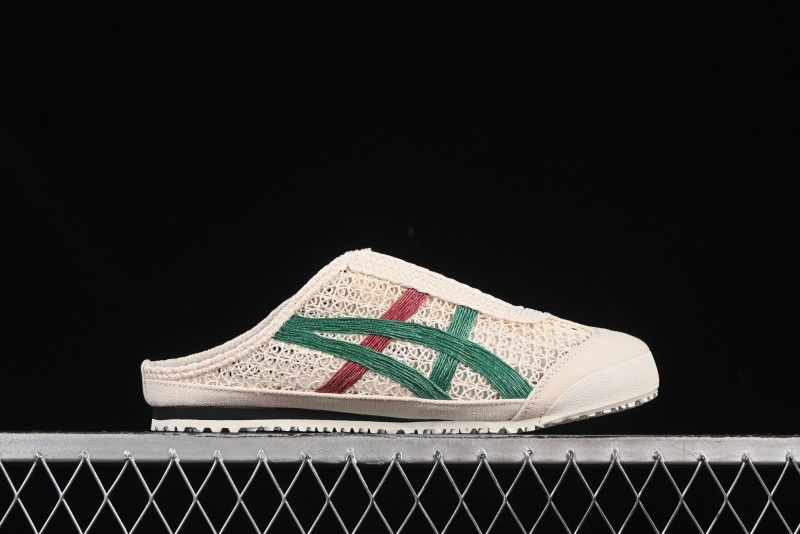 Onitsuka Tiger Mexico 66 Sabot Slip-On Sneakers with Breathable Mesh Upper - 1183C123-103