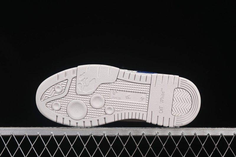 Off-White Out Of Office Low-Top Fashion Sneakers White Blue Star - AJD4