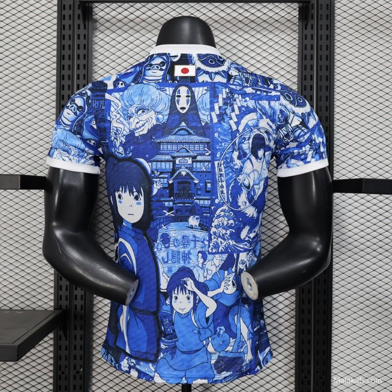Player Version 2025 Japan Blue with Anime Characters Jersey