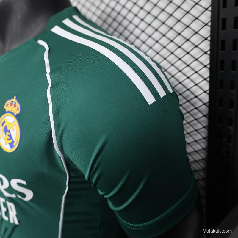 Player Version 25/26 Real Madrid Green with White Trim Jersey