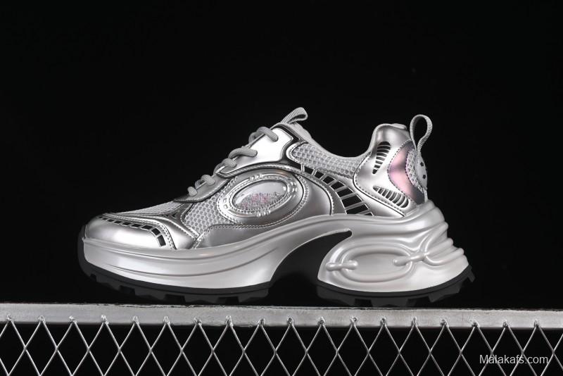 GG-CC Casual Sports Running Shoes with Triple-Layer Crescent Sole and 5cm Height Boost - 668-1