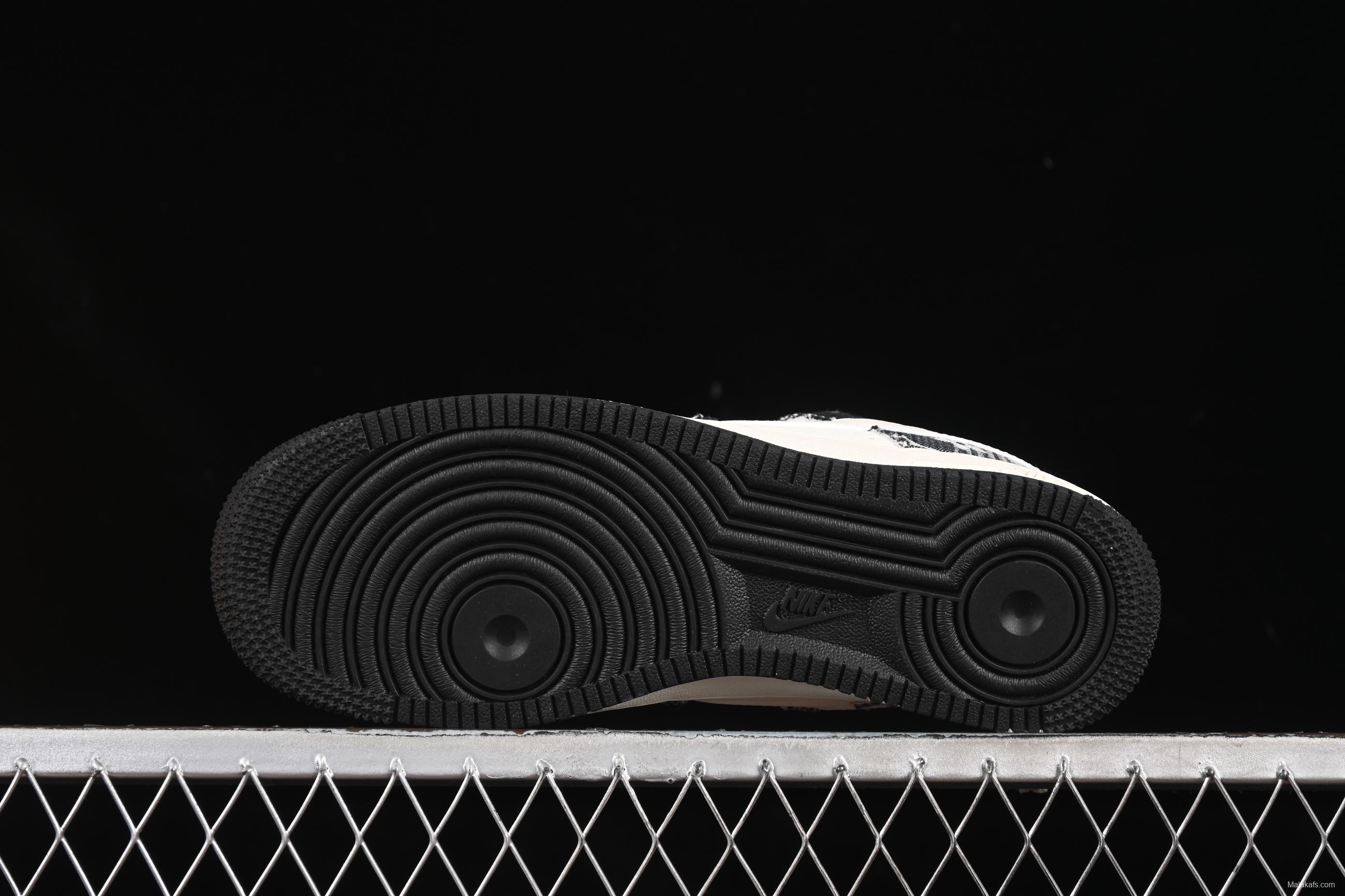 Nike Air Force 1'07 Low LV Collaboration Black Floral Denim Casual Sneakers - XS1958-585