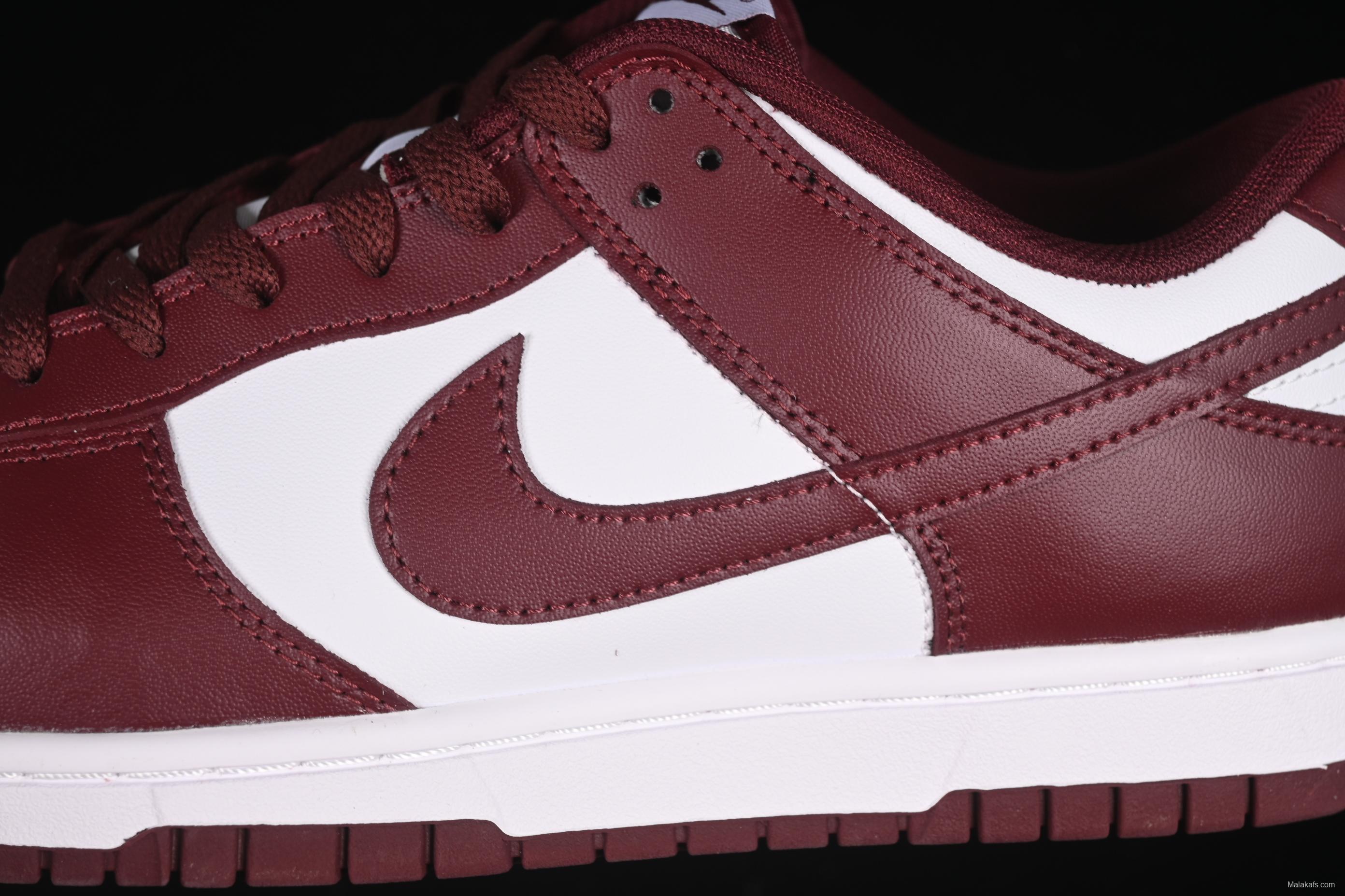 Nike SB Dunk Low Bordeaux Red Low-Top Casual Skate Shoes - DV0833-115
