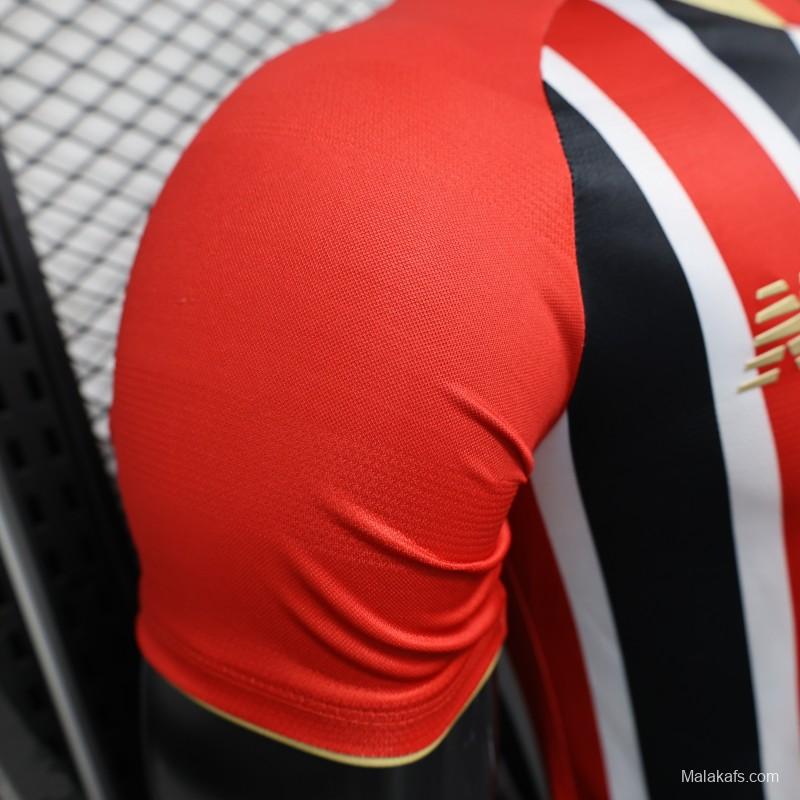 Player Version 25/26 Sao Paulo Home Jersey With Full Sponsors
