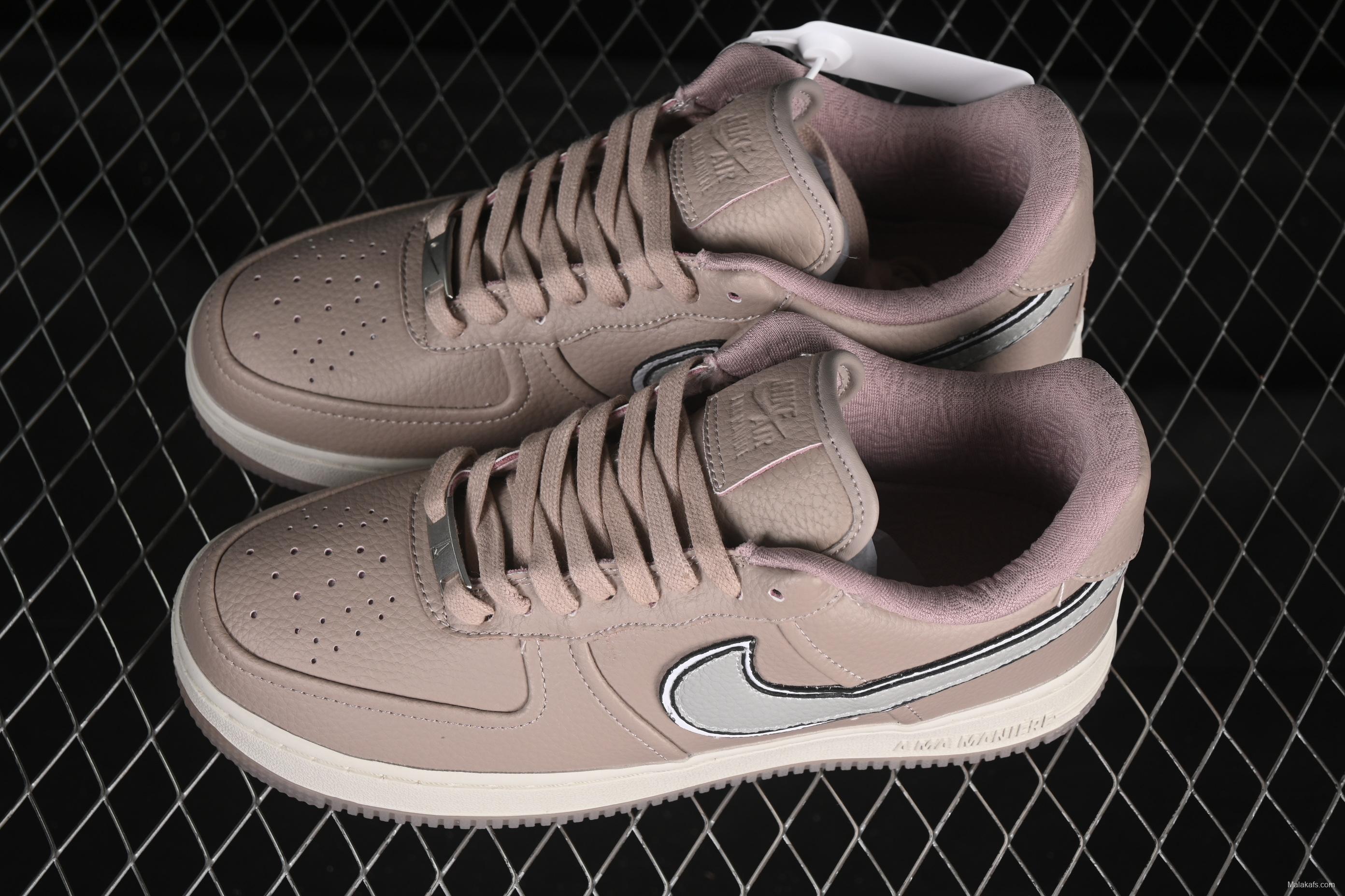 Nike A Ma Maniére x Air Force 1'07 Low Casual Sneakers with Premium Leather and Signature Lining - HF4084-200