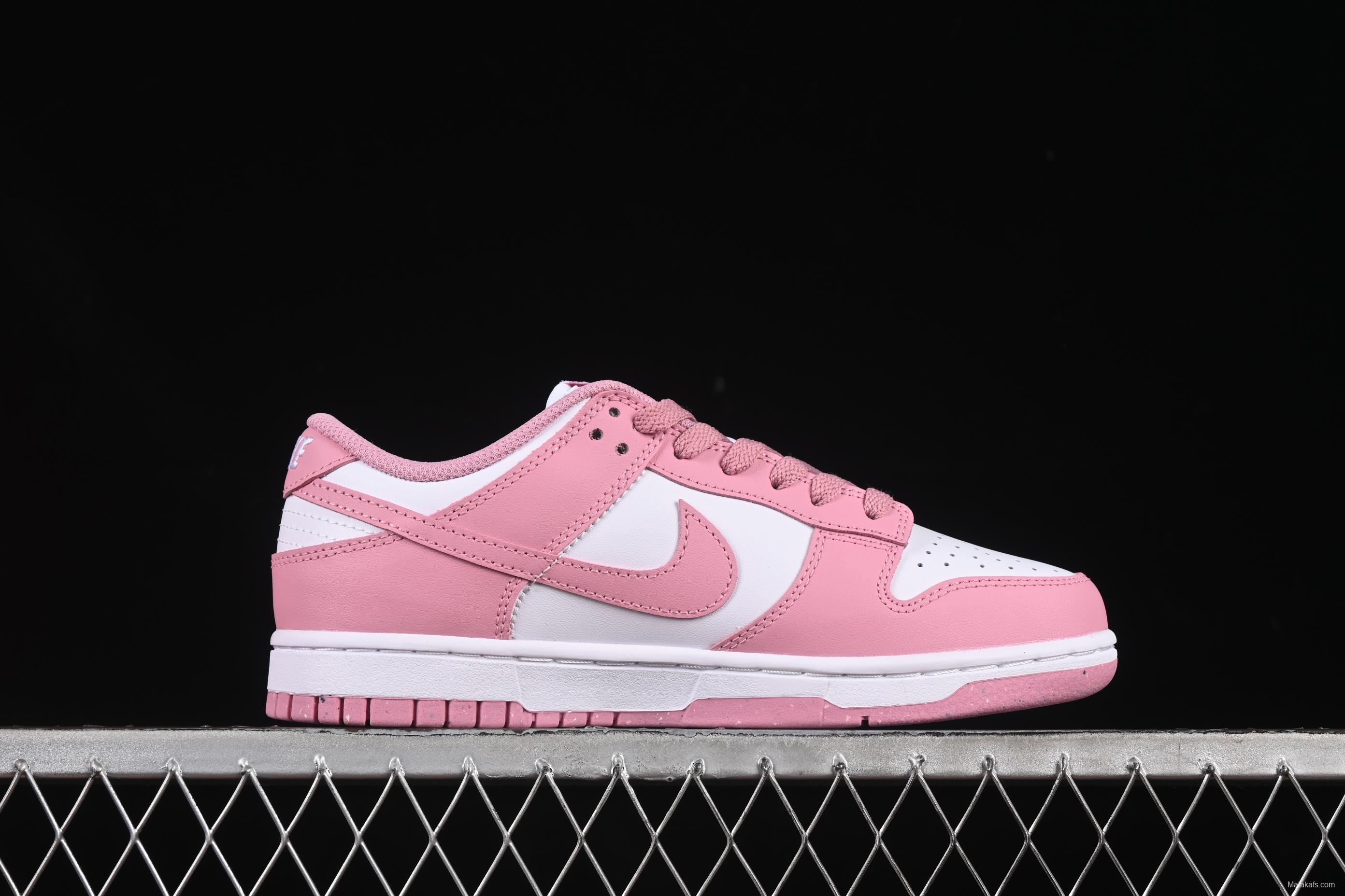 Nike Dunk Low White Pink Low-Top Casual Skate Shoes - DD1873-112