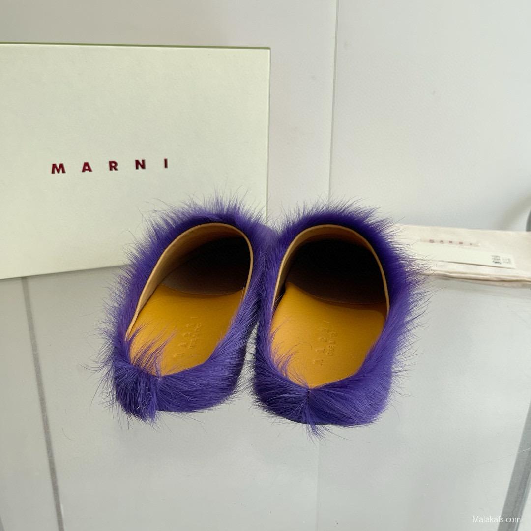 2024 Slippers Marni Purple Horsehair