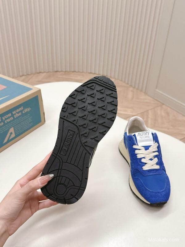 2024 Men Autry Blue Grey Suede Mesh Sneakers MJ00330