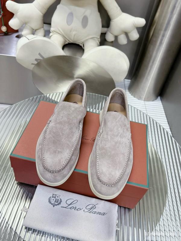 2024 Unisex Le Parmentier Beige Suede Loafers MJ00270