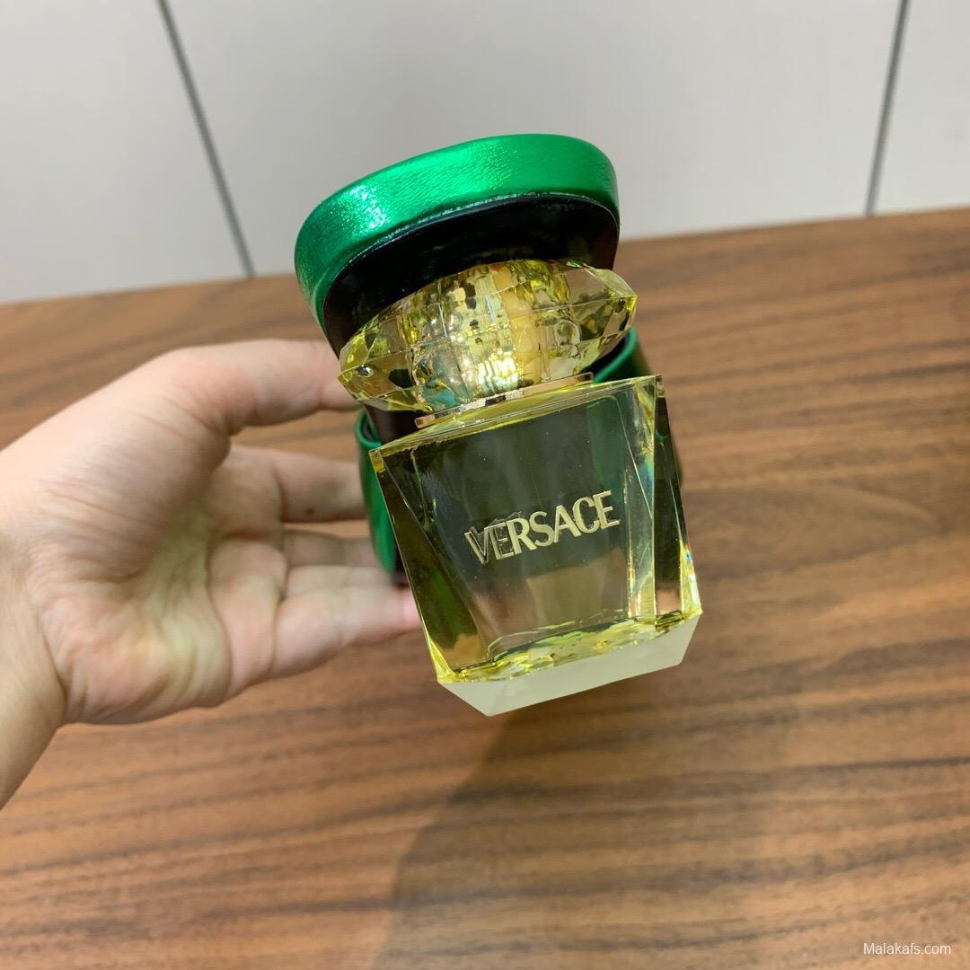 2025 Women VERSACE Green Leather Slippers