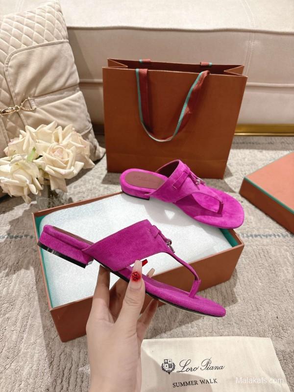2025 Slippers Le Parmentier Pink Suede Slippers