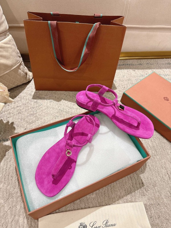 2025 Women LP Fuchsia Suede Sandals LY00250