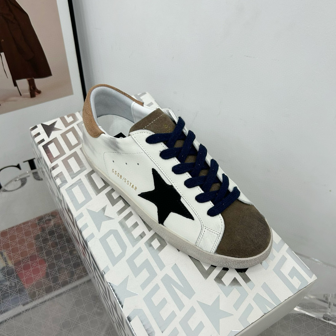 2025 Women GGDB White Black Suede Leather Sneakers