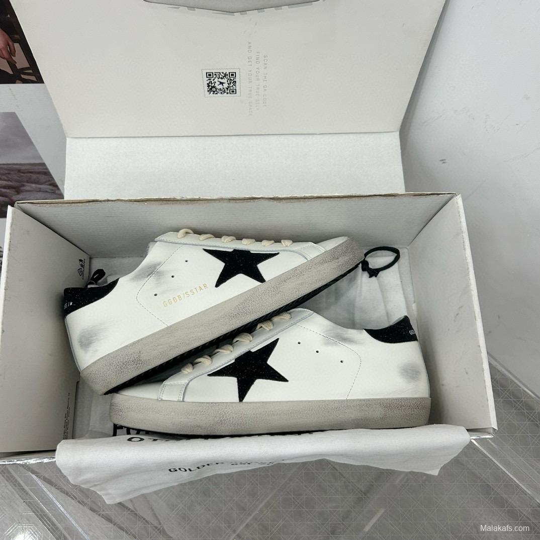 2025 Women GGDB White Black Leather Sneakers