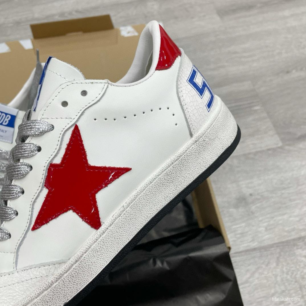 2024 Unisex GGDB White Red Leather Sneakers MJ00260