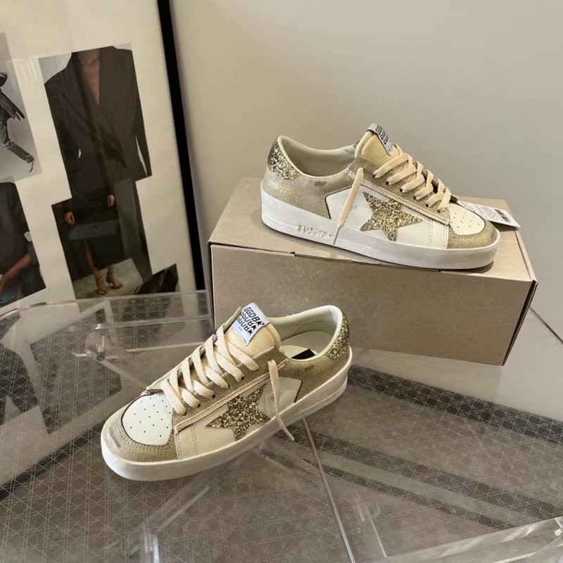 2024 Unisex GGDB White Beige Suede Leather Low-Top Sneakers MJ00260