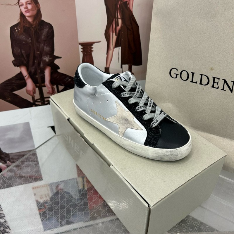 2025 Women GGDB White Black Leather Suede Sneakers