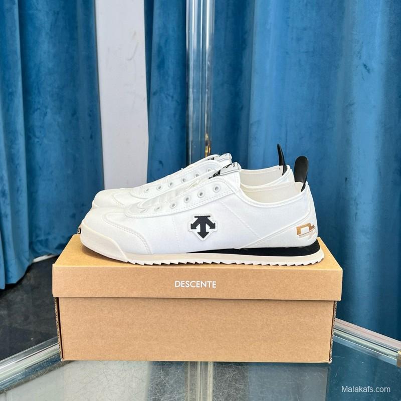 2024 Unisex Descente White Canvas Plimsolls MJ00280