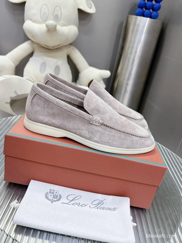 2025 Men Le Parmentier Grey Suede Loafers LY00260