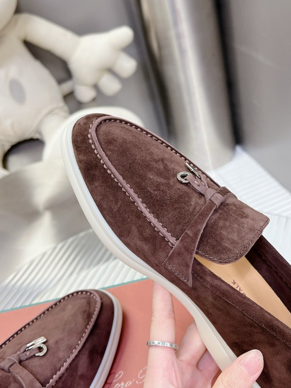 2024 Men LP Brown Suede Loafers MJ00270