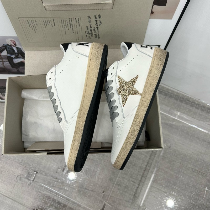2024 Unisex GGDB White Gold Leather Sneakers MJ00260